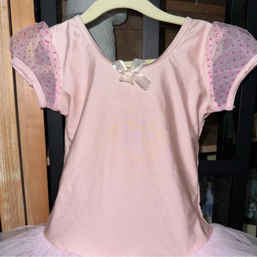 Ballet dance tutu leotard dress costume ballerina girls tulle bow ribbon